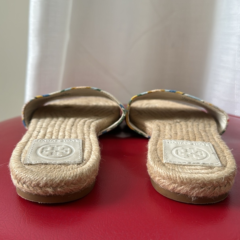 Tory Burch Benton Open Toe Espadrille Slide as 5.5 - Picture 4 of 7